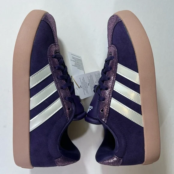🆕Adidas VL Court 3.0 in the colors Aurora Plum/Zero Metalic/Pink Gum - Size:US 5 - Picture 8 of 17